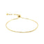 14k Yellow Gold Adjustable Lariat Heart Motif Bracelet