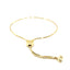 14k Yellow Gold Adjustable Lariat Heart Motif Bracelet