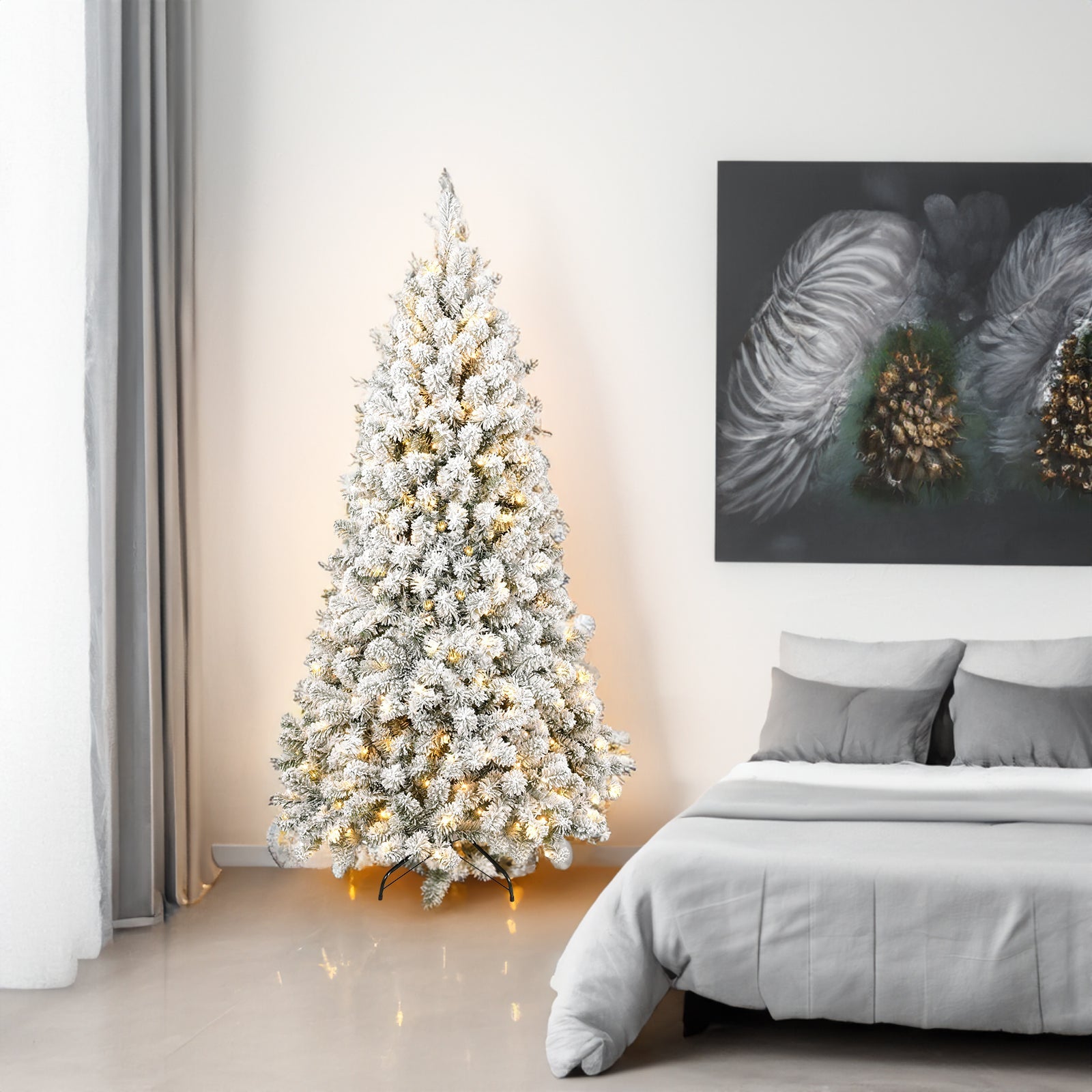 5FT PVC Memory Wire Christmas tree (With Light) - Korvel