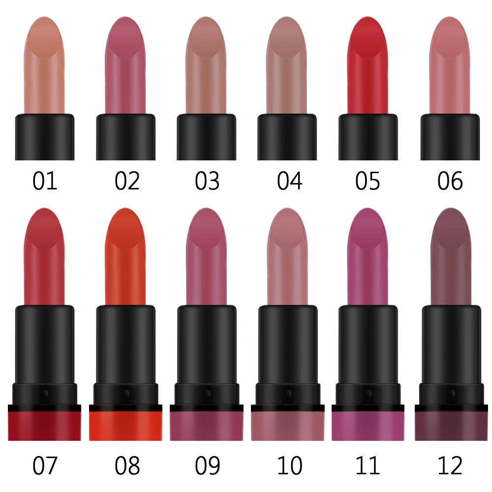 Premium Matte Lipstick in Rich Plum and Classic Red Shades