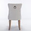 Premium Tufted Solid Wood Dining Chair Set - Gray