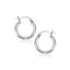 10k White Gold Polished Hoop Earrings - 15 mm