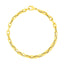14k Yellow Gold Paperclip Chain Bracelet with Diamond Links
