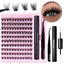 Eyelash DIY Eyelash Extensions Kit Private Label Lash Clusters DIY with Bond Seal Glue and Tweezers Set - Korvel