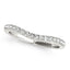 Anillo de Boda de Diamantes en Pavé Curvo de Oro Blanco de 14k