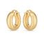 14k Yellow Gold Medium Puffy Hoop Earrings