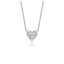 14k White Gold Diamond Heart Pendant Necklace