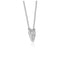 14k White Gold Diamond Heart Pendant Necklace