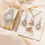 Fashion New Cross border Personality Trend Versatile Women's Diamond Bracelet Quartz Watch Necklace Ring Earring Set - Korvel