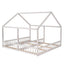 Twin Size White Platform Beds - Two Shared Beds