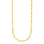 14k Yellow Gold Textured Paperclip Chain Necklace