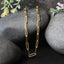 14k Yellow Gold Textured Paperclip Chain Necklace