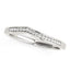 Bague de mariage en diamant en or blanc 14k au design courbé moderne
