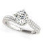 Anillo de Compromiso de Diamante con Diseño Espiral en Oro Blanco de 14k