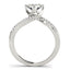 Anillo de Compromiso de Diamante con Diseño Espiral en Oro Blanco de 14k