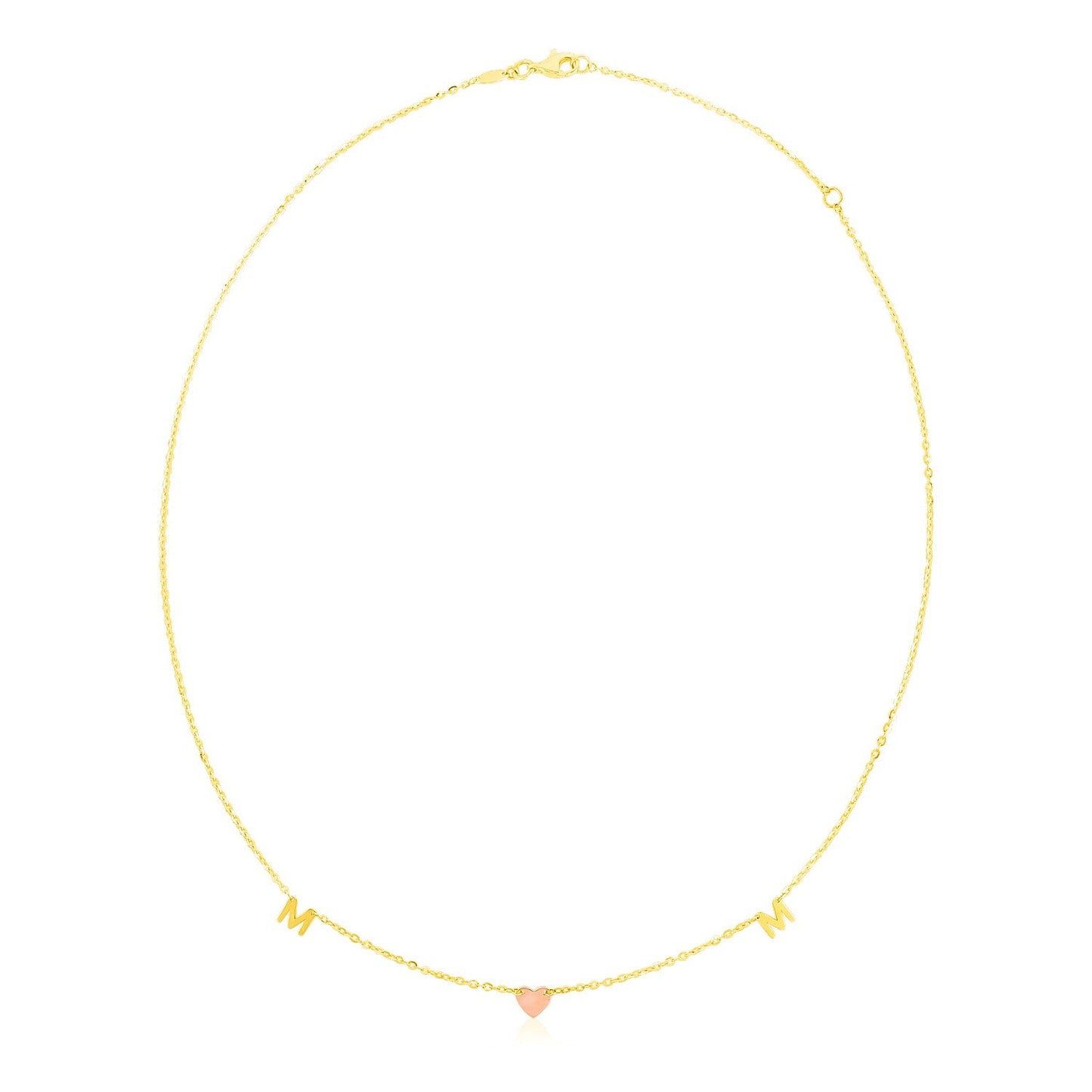 Collier Maman en Or Jaune et Rose 14k