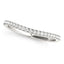 14k White Gold Curved Pave Setting Wedding Band