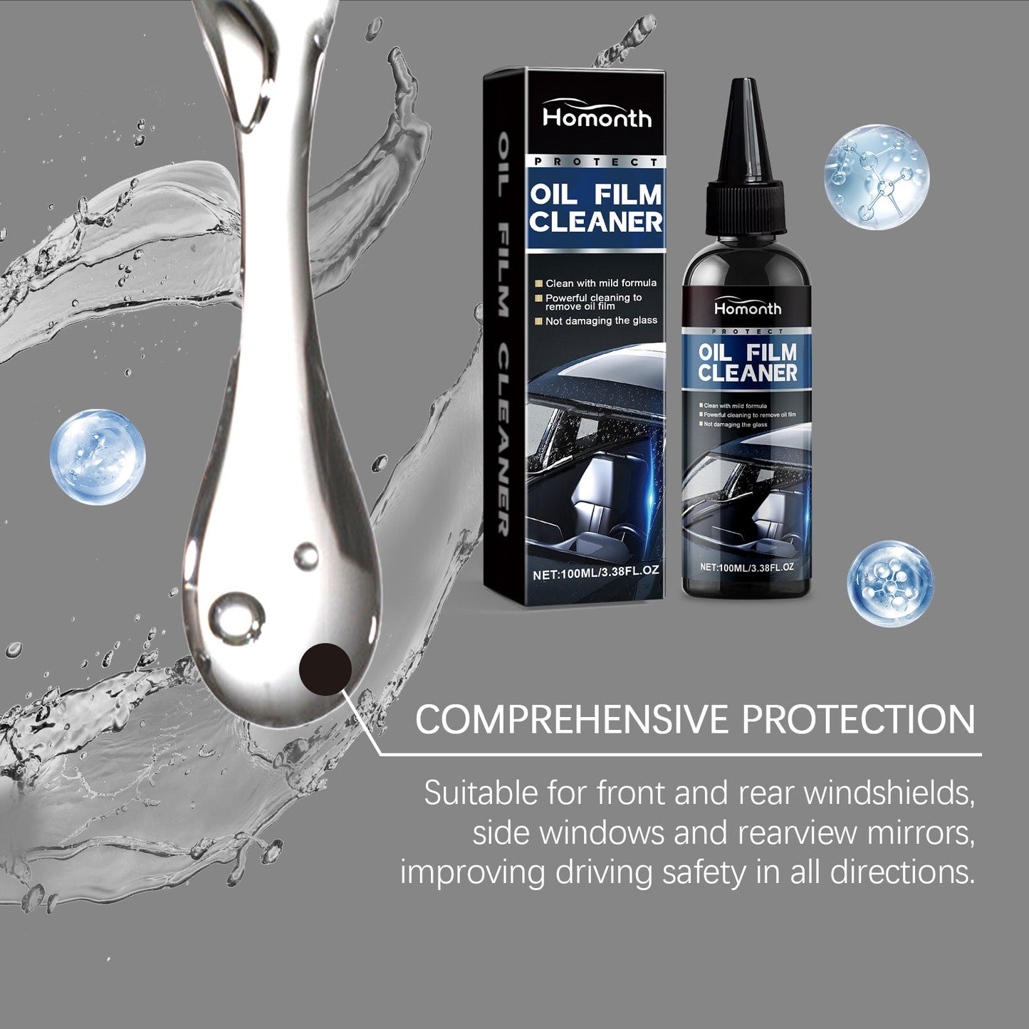 Car Oil Film Cleaner Car Window Rain And Fog Cleaning Coating Agent Car Glass Cleaner - Korvel