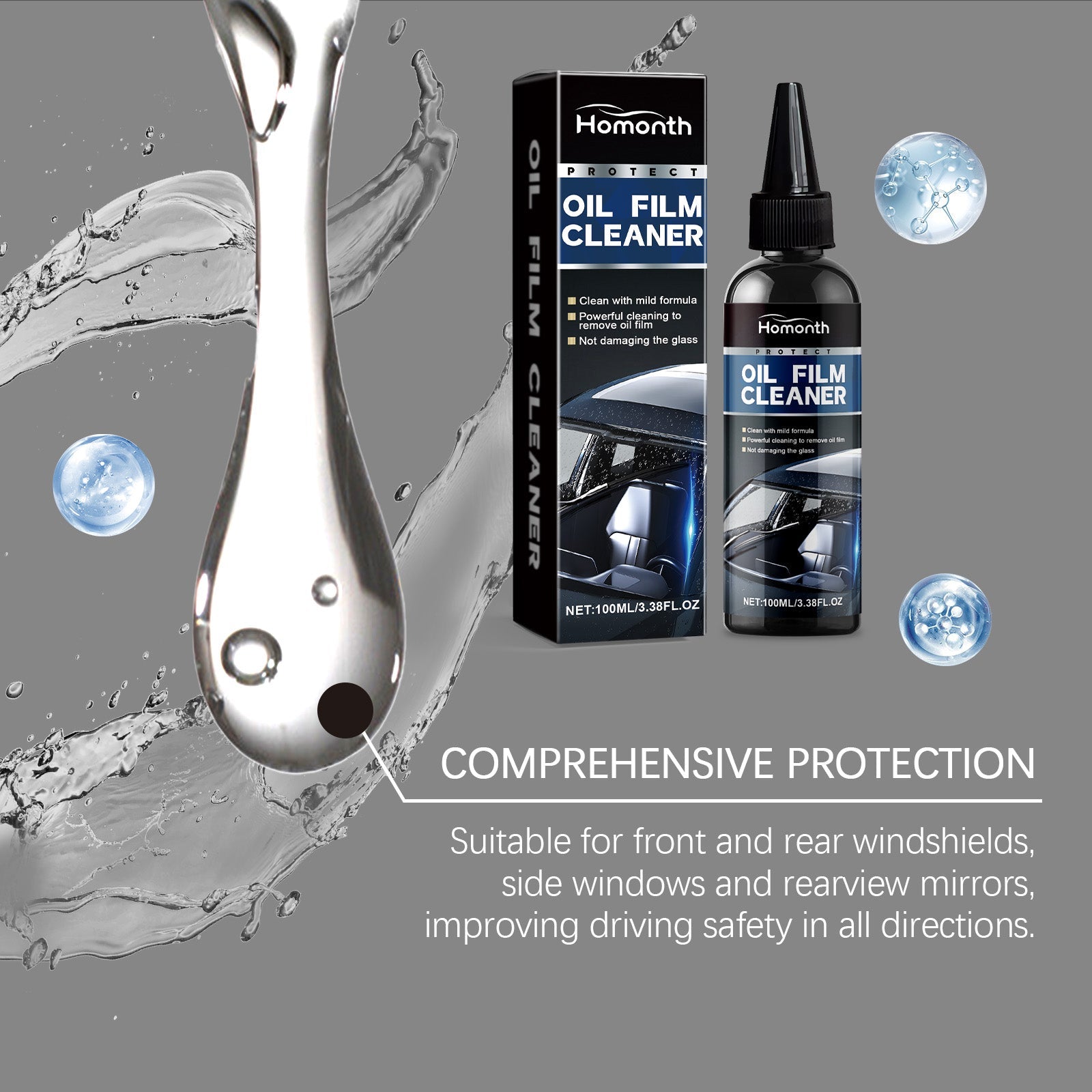 Car Oil Film Cleaner Car Window Rain And Fog Cleaning Coating Agent Car Glass Cleaner - Korvel
