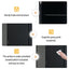 Tall Bathroom Storage Cabinet with Glass Doors, Free-Standing, Two Drawers, and Adjustable Shelves, MDF Board, Painted Black - Korvel