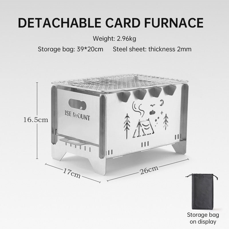 Réchaud Barbecue Portable en Acier Inoxydable pour Cuisine en Plein Air