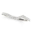 Anillo de boda de diamantes curvado moderno de oro blanco de 14k