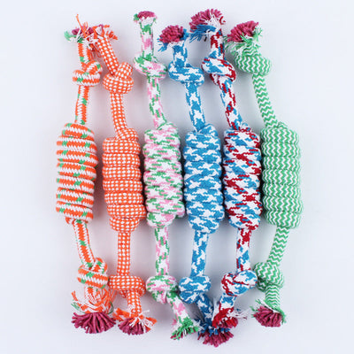 Durable Cotton Rope Dog Chew Toy - Knot Design for All Breeds