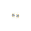 14k Yellow Gold Stud Earrings with White Cubic Zirconia