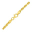 10k Yellow Gold Solid Diamond Cut Rope Bracelet - 4.0mm