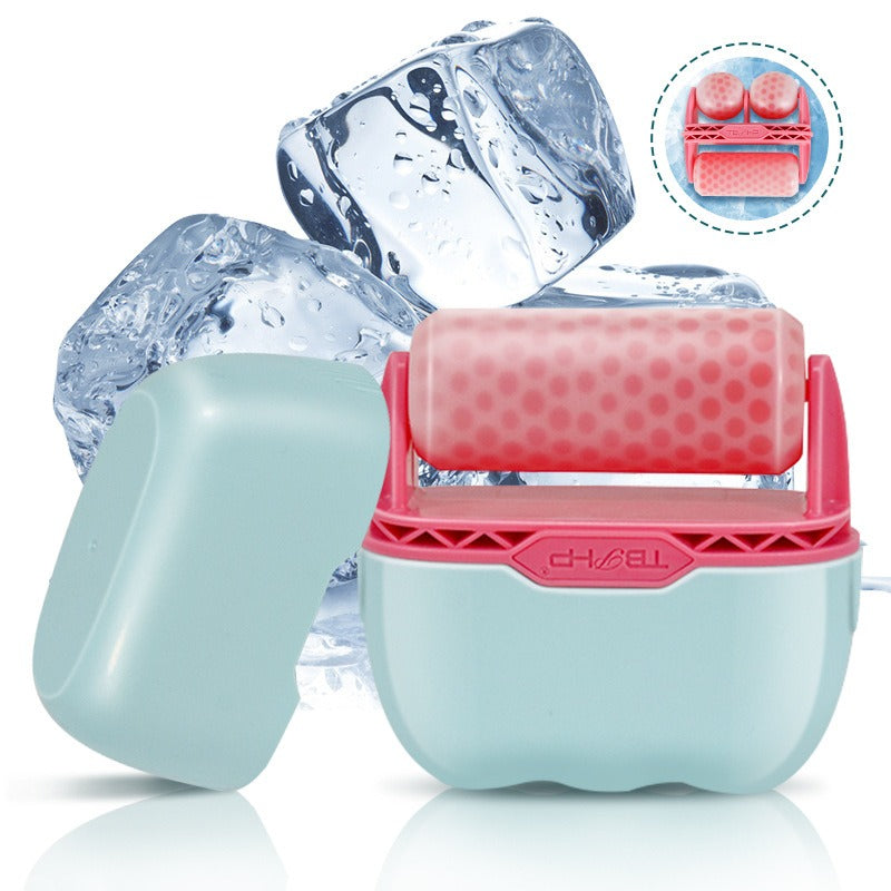 2 in 1 double head plastic ice roller ice roller facial ice skin instrument facial beauty cold compress massager - Korvel