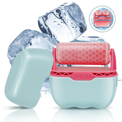 2 in 1 double head plastic ice roller ice roller facial ice skin instrument facial beauty cold compress massager - Korvel