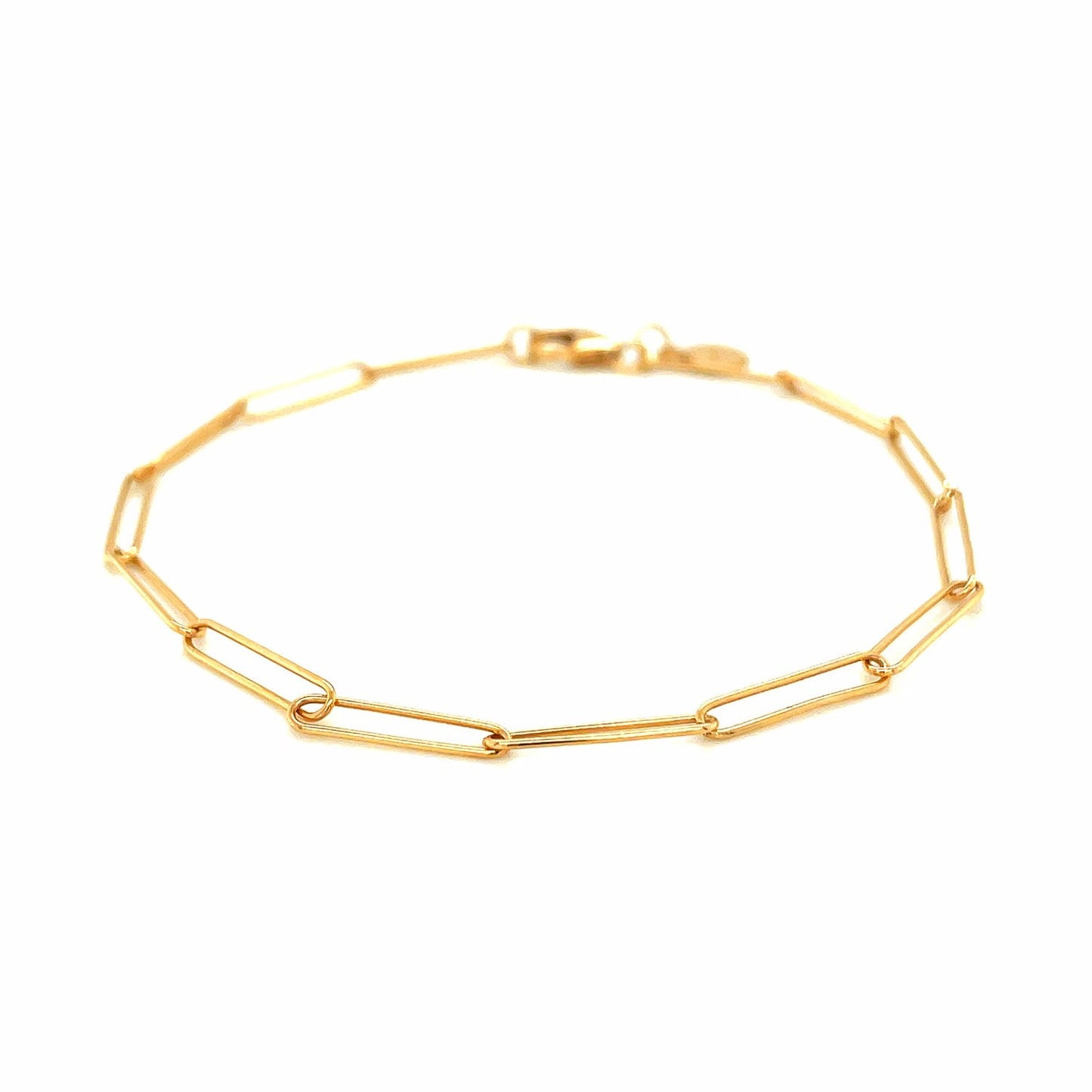 Bracelet en papier clip en or jaune 14k