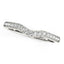 14k White Gold Curved Style Wedding Ring with Diamonds