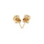 Boucles d'oreilles en or jaune 14k avec zircon cubique