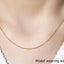 14k Yellow Gold Round Cable Link Chain - 1.3mm