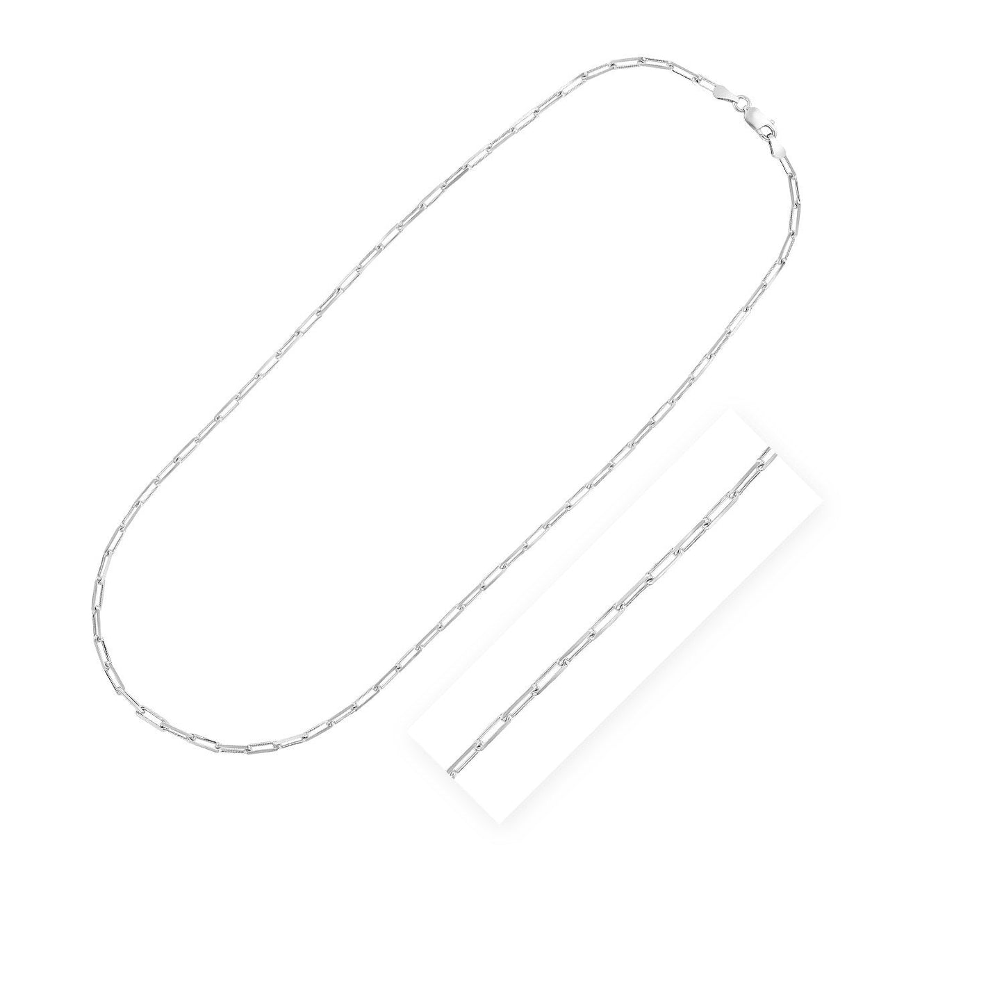 Chaîne en Argent Sterling Plaqué Rhodium - 3,0 mm