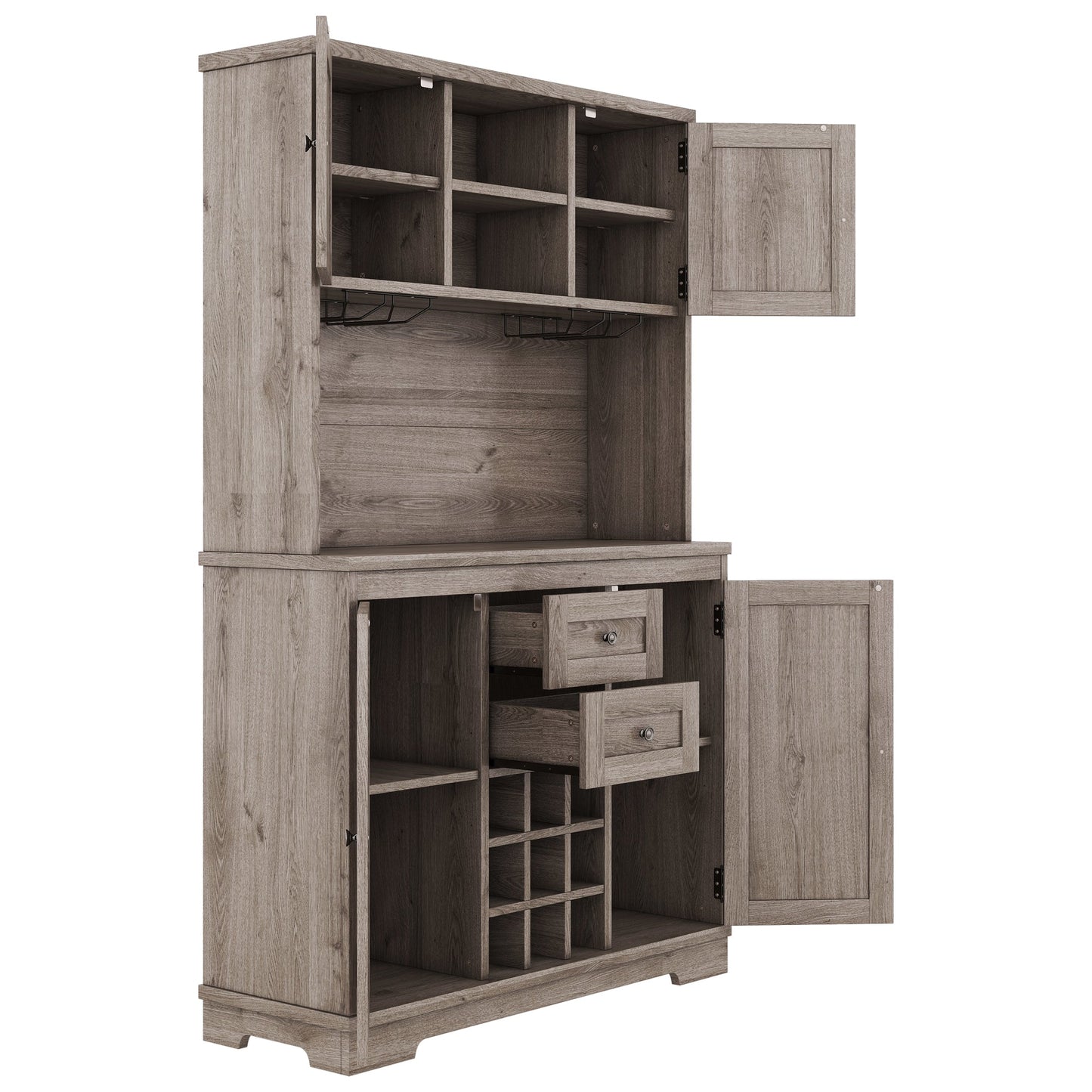 Coffee bar cabinets, kitchen cabinets with storage rooms, farmhouse wine cabinets with drawer racks and cabinets, dining cabinet - Korvel