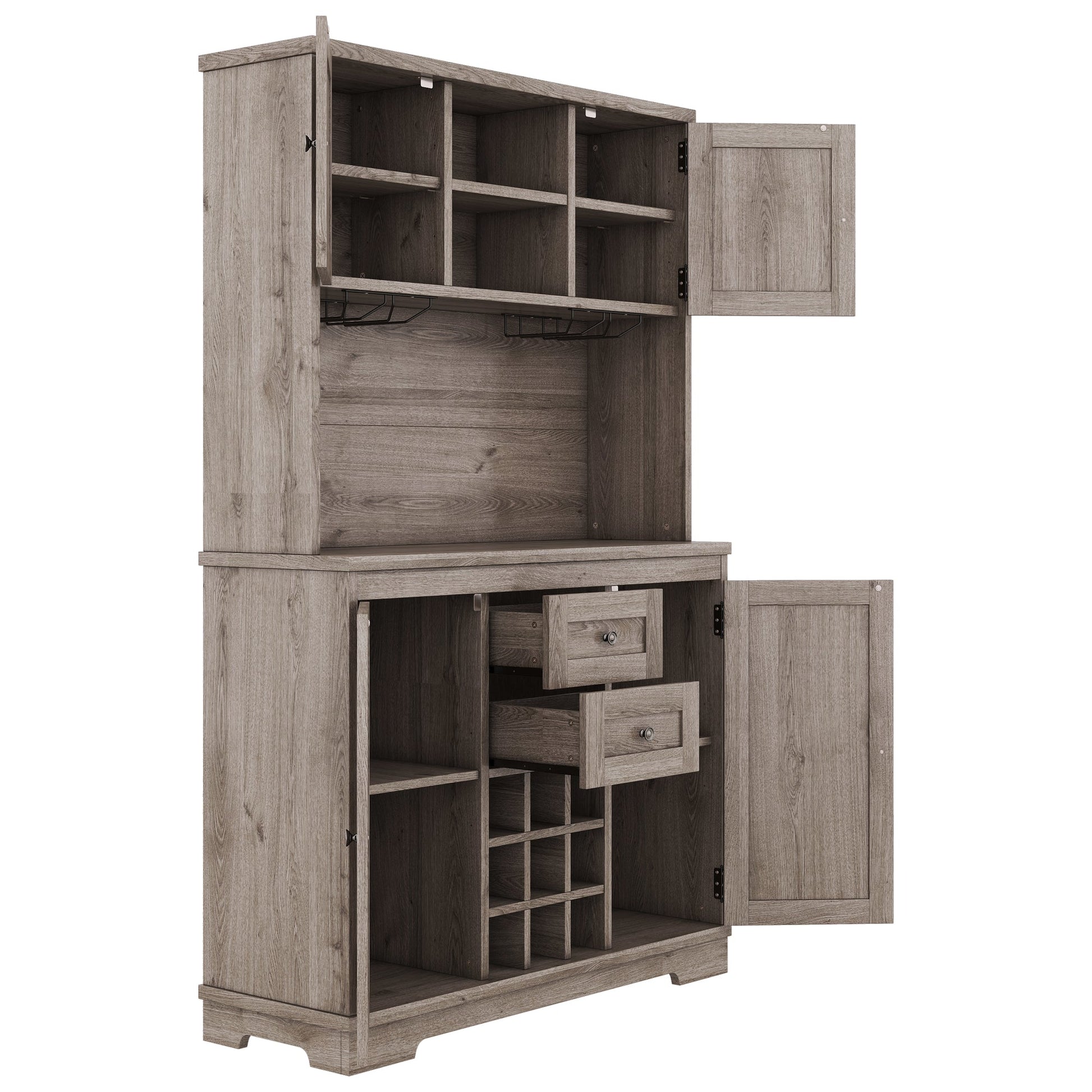 Coffee bar cabinets, kitchen cabinets with storage rooms, farmhouse wine cabinets with drawer racks and cabinets, dining cabinet - Korvel