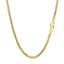 Chaîne en boîte ronde solide en or jaune 14 carats - 2,5 mm