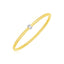 Brazalete elástico de oro amarillo de 14k con diamantes