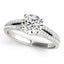 14k White Gold Split Shank Round Diamond Engagement Ring