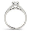 14k White Gold Split Shank Round Diamond Engagement Ring