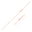 14k Rose Gold Adjustable Cable Chain Necklace