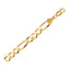 Pulsera Figaro Sólida de Oro Amarillo de 10k