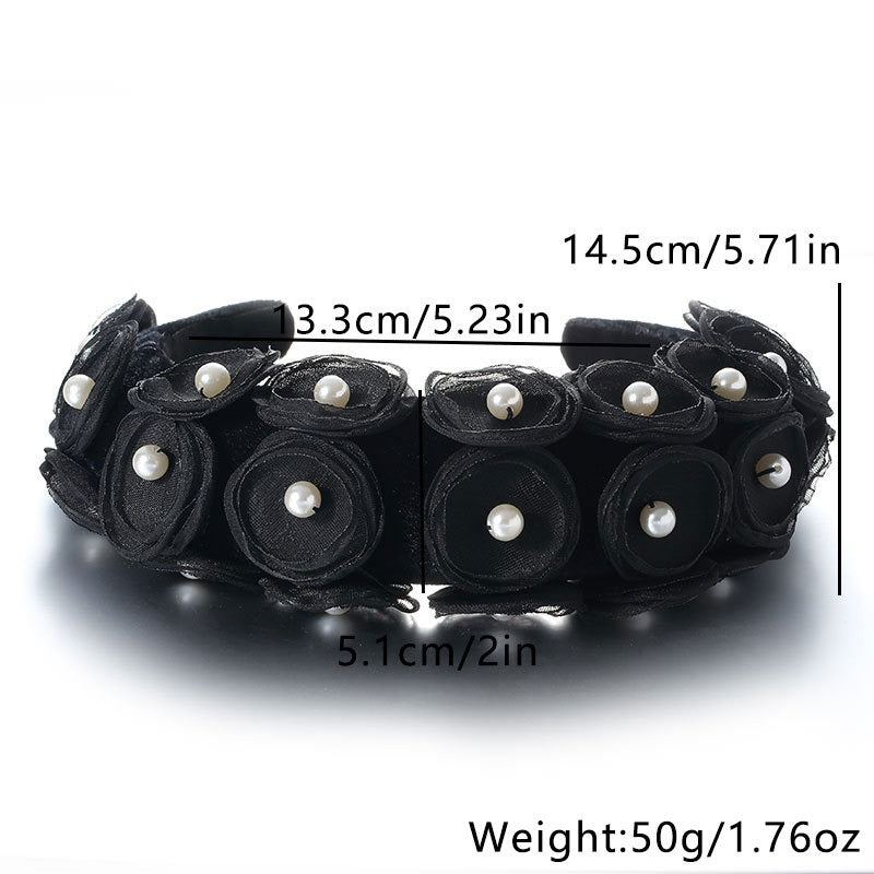Fashionable fabric pearl flower Hair accessories - Korvel