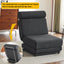 Single Sofa Chair Foldable Single Sofa Bed with Pillow,Portable Foldable Sofa Bed,Leisure Sofa Chair,Easy to Store, Dark Grey - Korvel