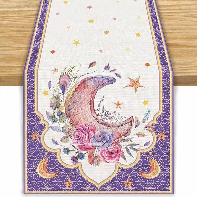 Printed Moon Castle House Tablecloth Home Decoration Party Festival Atmosphere Table Flag - Korvel