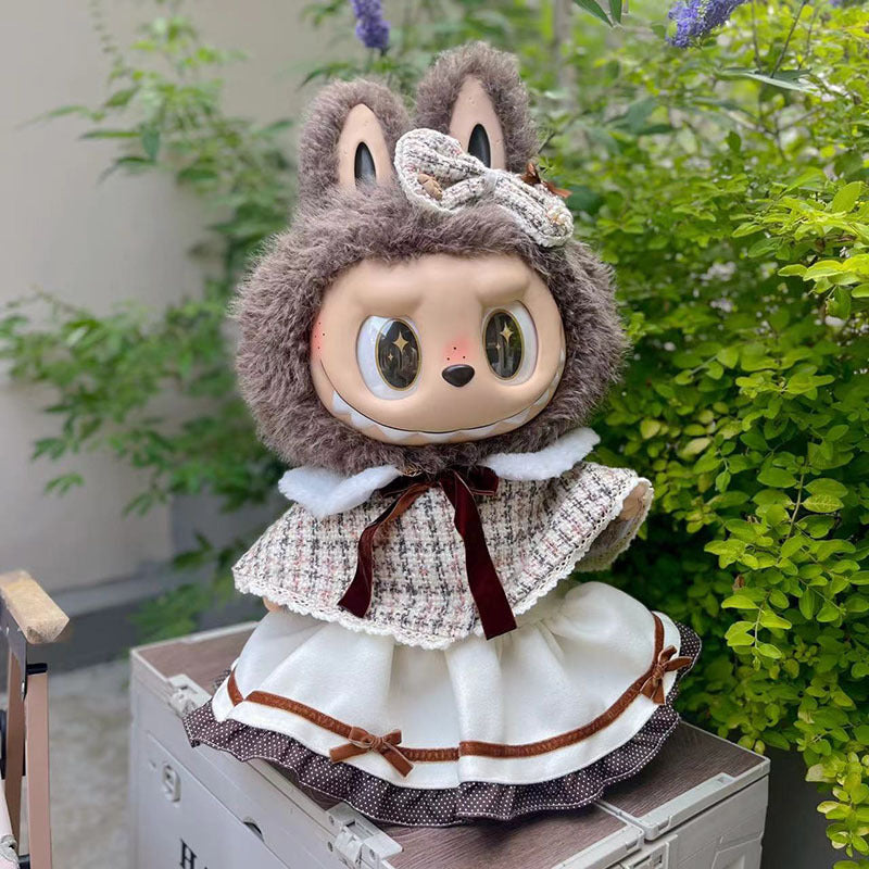 Clothing with 58cm LABUBU Design ZIMOMO Doll Clothes Rubber LABUBU Plush Toy Clothing Cute - Korvel