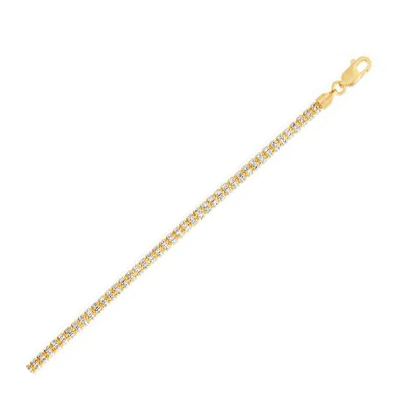 Chaîne Ice Barrel en or jaune 14k - 3,23 mm