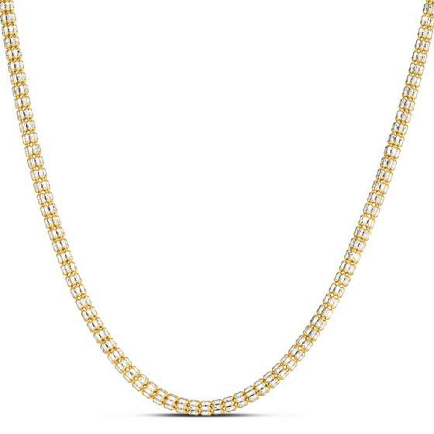 Chaîne Ice Barrel en or jaune 14k - 3,23 mm